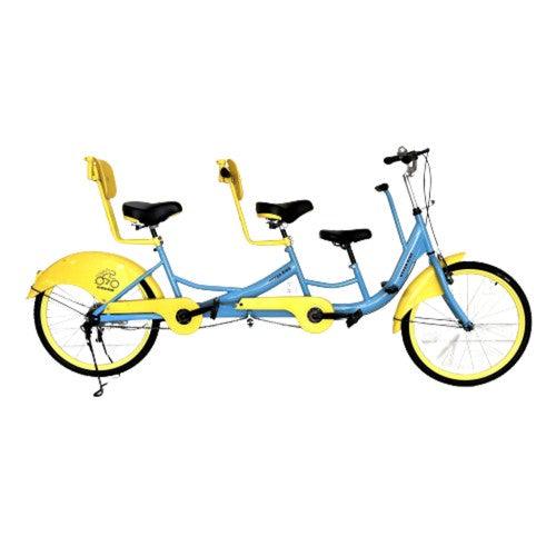 TOYTEXX  24 inch Wheels 2-Seat Tandem Bike with Child Seat Family Cruise Comfort Bicycle (Blue) - Toytexx TOYTEXX  24 inch Wheels 2-Seat Tandem Bike with Child Seat Family Cruise Comfort Bicycle (Blue) - Toytexx